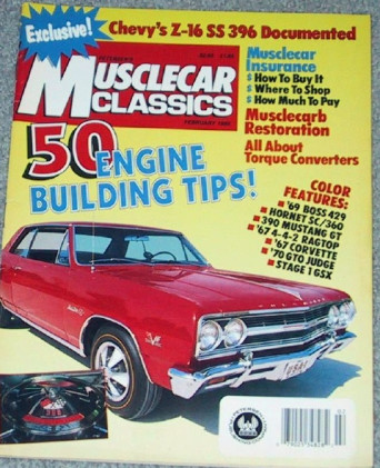 MUSCLECAR CLASSICS 1990 FEB - HORNET SC, GSX, BOSS 429